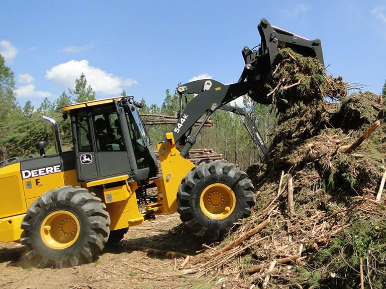 Bio-Mass Grapple Deere Wheel Loader
